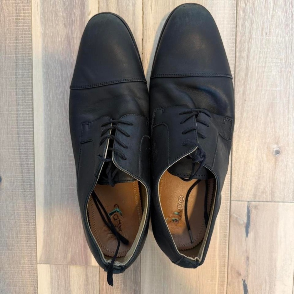 Aldo Black leather dress shoes Size US 9.5 #formalwear #leather - Picture 4 of 6